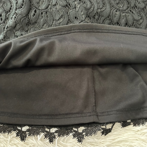 Francesca’s Black Lace Sleeveless Fit & Flare Dress Mini Dress Size Large - Picture 13 of 14